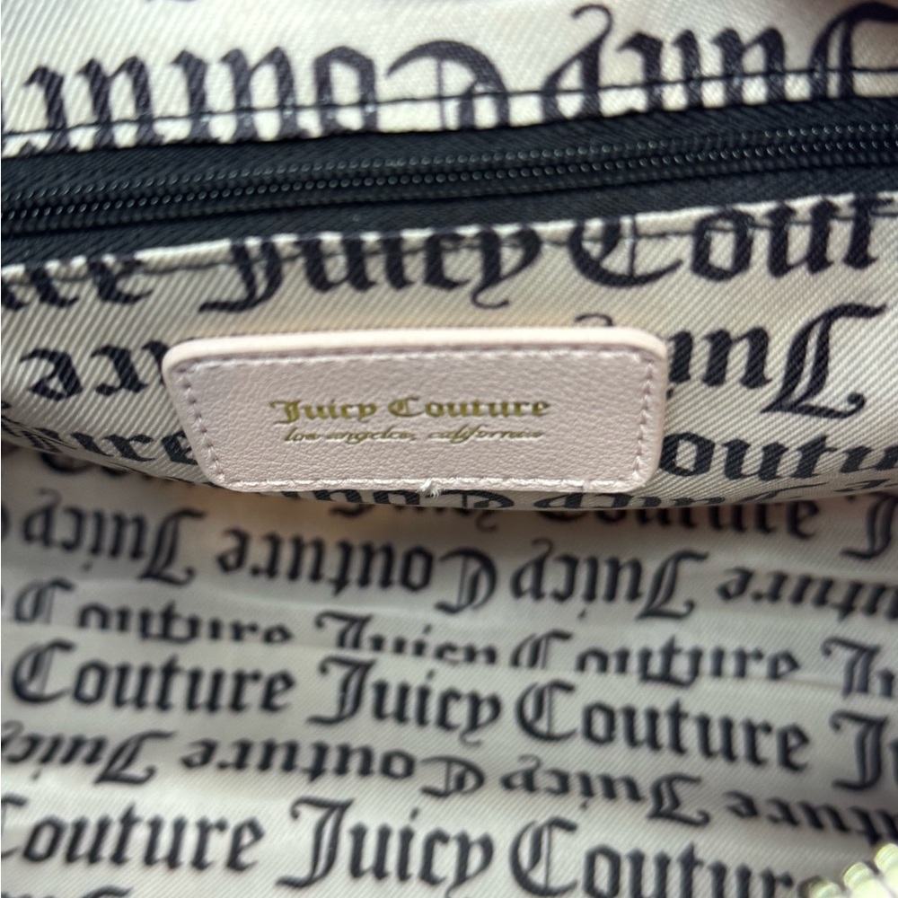 Brand New! Juicy Couture Pink Quilted Hearts Flawless Dome Satchel Purse NWT - Picture 7 of 10